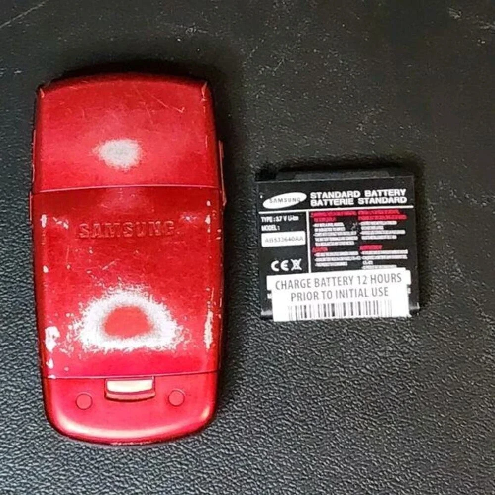 Samsung SGH-A437 Red Flip Phone AT&T Untested Parts or Repair Only